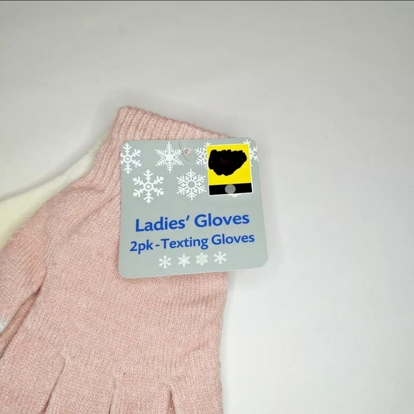 Ladies' Gloves 2pk - Texting Gloves Assorted Colors Acrylic Polyester Spandex - Picture 4 of 9